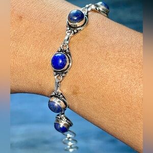 Dainty Lapis Lazuli Bracelet 7 1/2”-8”